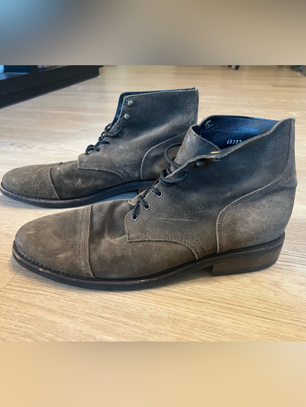 Thursday Boot Company Men’s 15 Captain Lace-up Boot Dark Olive Suede Handmade